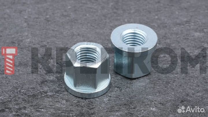 Гайка с буртиком М12 DIN 6331 кл. пр. 10, оцинк