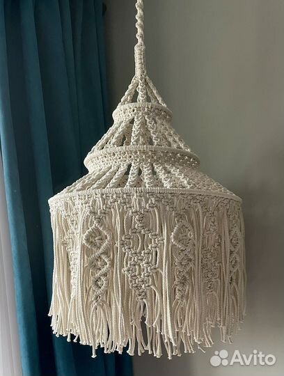 Светильник люстра макраме
