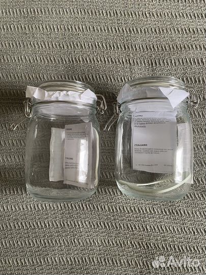 Банки с крышкой IKEA, 2 шт. новые 1000мл