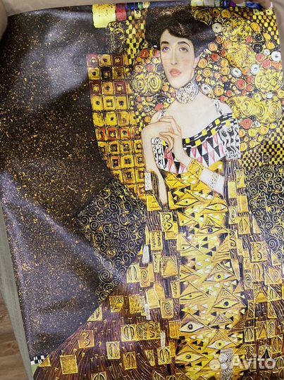 Густав Климт картина Поцелуй и Золотая Адель