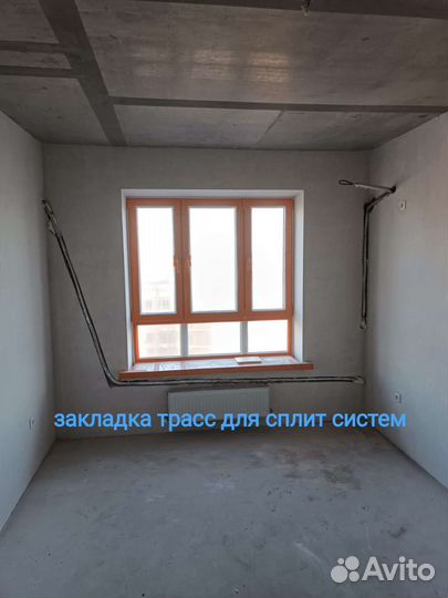 Закладка трасс под сплит системы/установка/монтаж