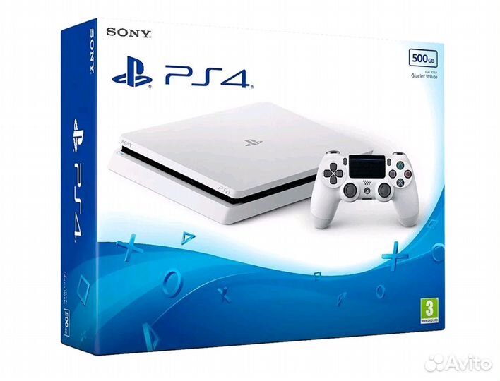 Sony PS4 White Slim+супер игры+гарантия