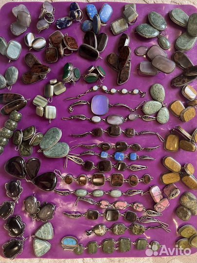 Украшения с натуральными камнями, цена за набор