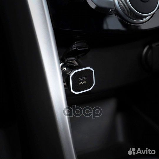 Адаптер автомобильный Type-C PD 20Вт, 12/24В