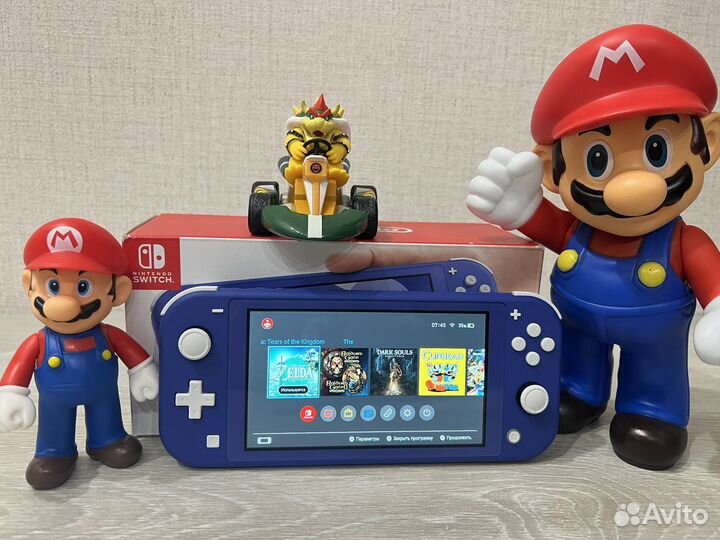 Новая Прошитая чипом Nintendo Switch lite Blue