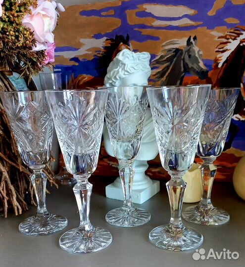 Бокалы хрустальные. Винтаж