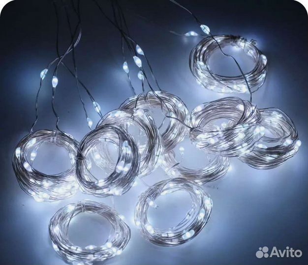 Гирлянда штора на окно. Гирлянда занавес. Новая