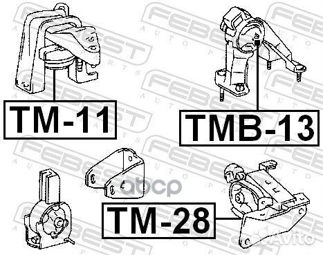 Сайлентблок TMB-13 TMB-13 Febest