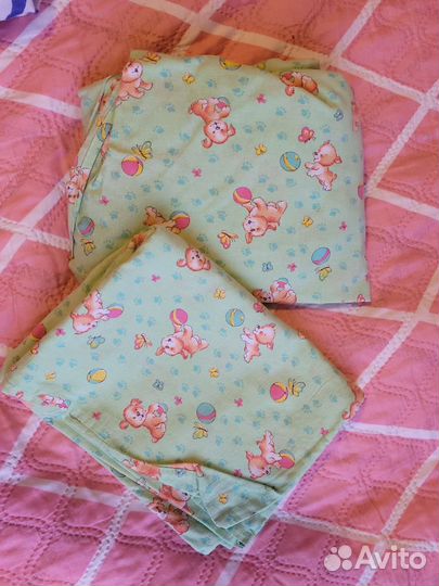 Простынь на резинке наволочка