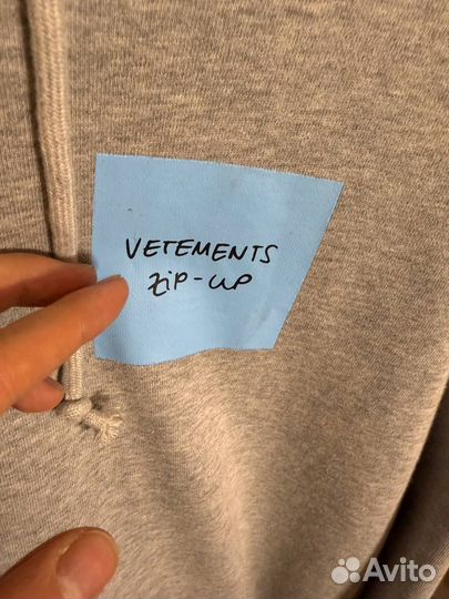 Зип худи vetements oversize шоурум