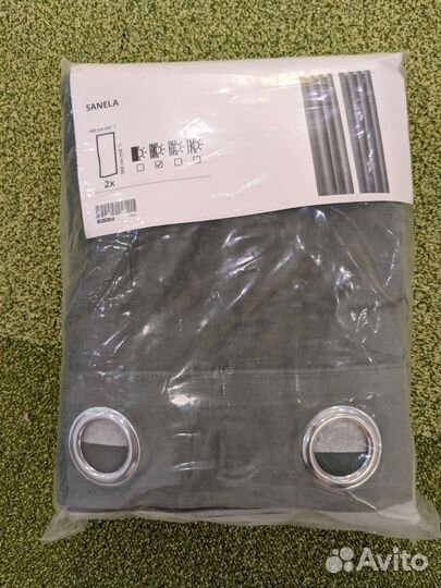 Гардины Икеа Санела серые, упаковка не открыта