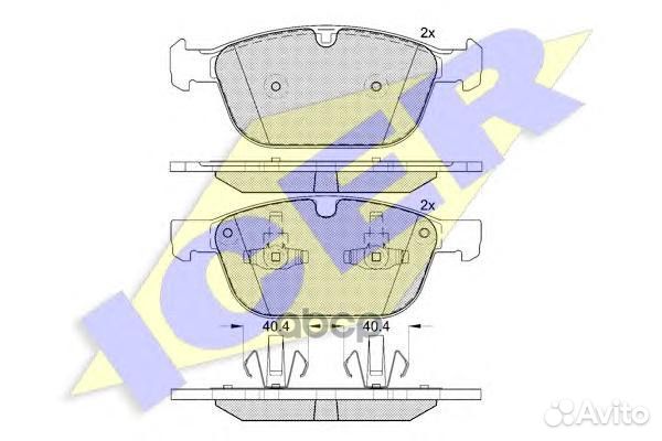 Колодки торм.диск. XC 60 10- 181920 Icer