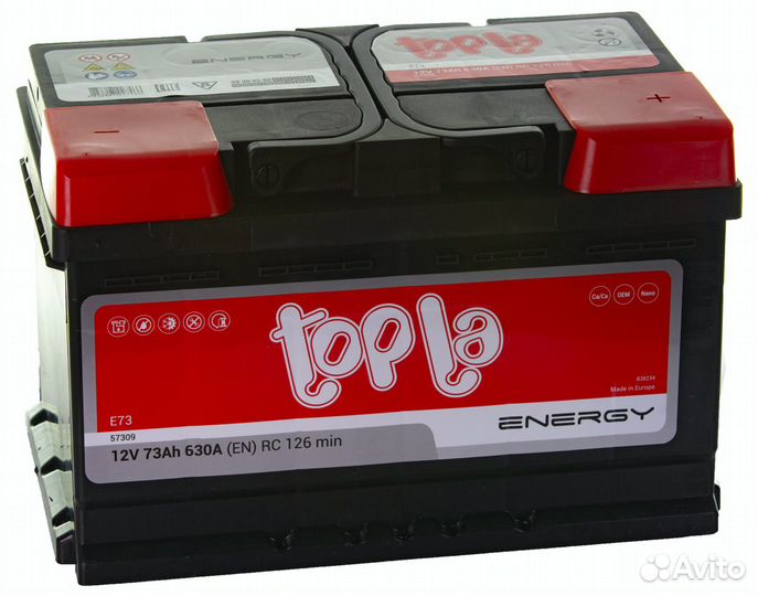 Аккумулятор Topla 73 Ah на Ford Доставка/Установка