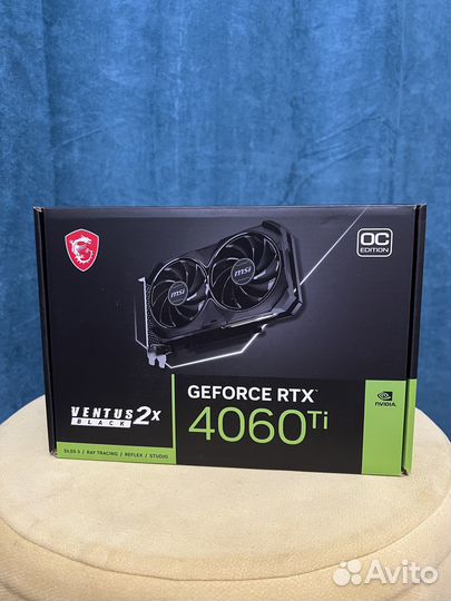 MSI GeForce RTX 4060 Ti ventus 2X black 16gb