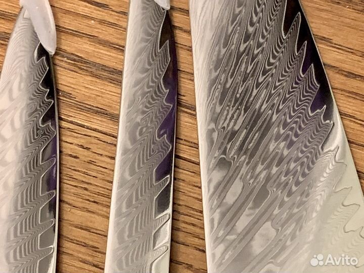 Ножи кухонные. Набор. Дамасская сталь 67 слоев