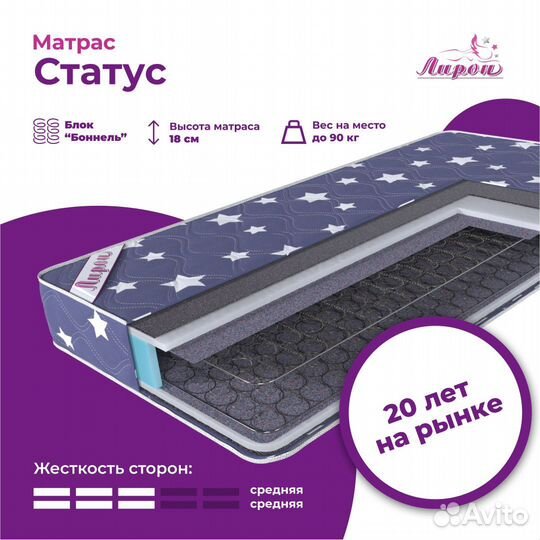 Матрас 160х200 средний