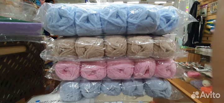 Пряжа для вязания плюшевая