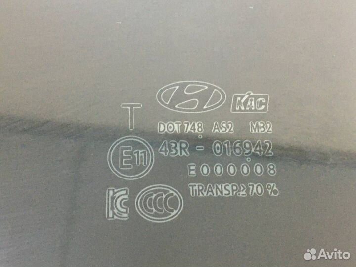 Стекло двери задней левой Hyundai Elantra CN7 2020