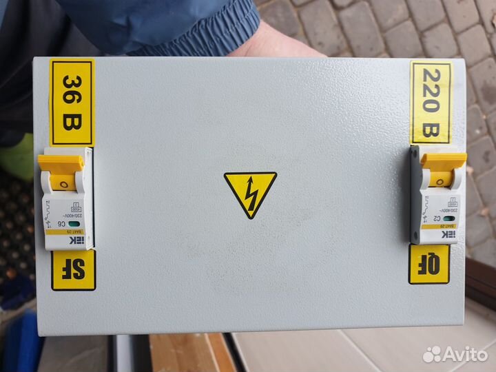 Ящик с понижающим трансформатором ятп-0,25 220/36