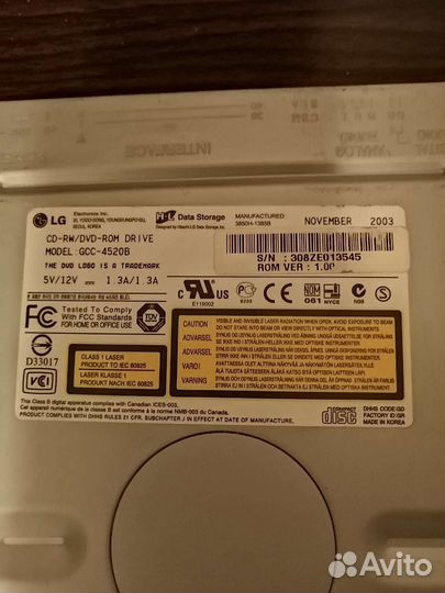 Встраиваемые дисководы/оптические приводы CD DVD