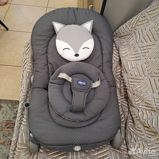 Шезлонг chicco balloon foxy 0-18 кг серая