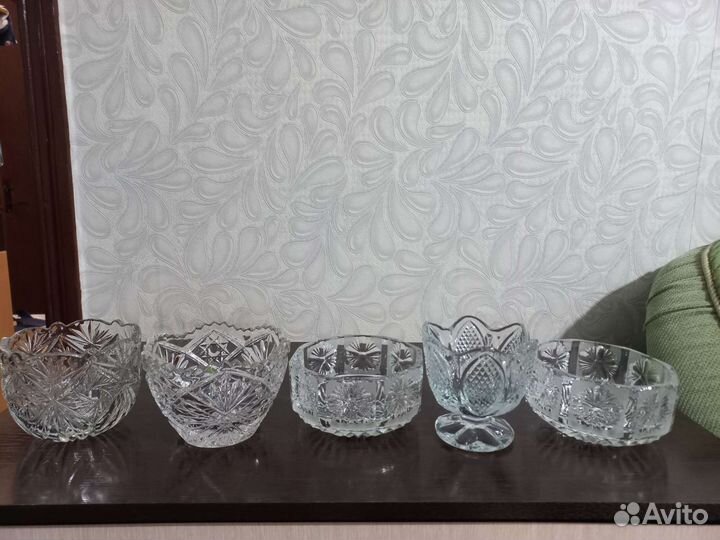 Ваза конфетница хрустальная