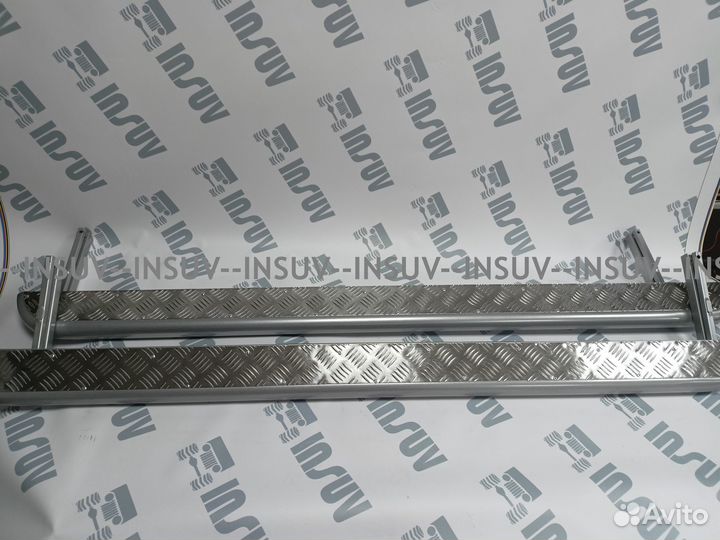 Пороги с алюминиевым листом Нива 2131 (цвет серый)