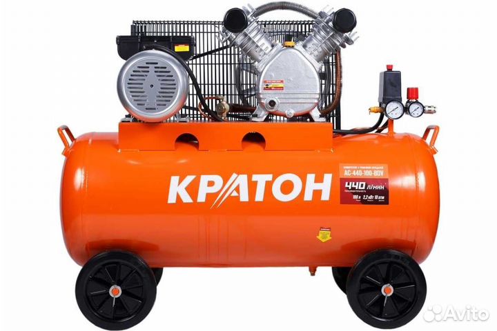 Компрессор масляный Кратон AC-440-100-BDV, 100 л