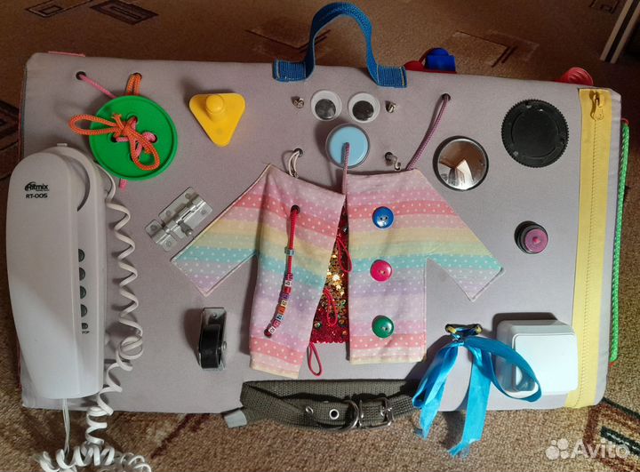 Мягкий бизиборд,тканевый. XL