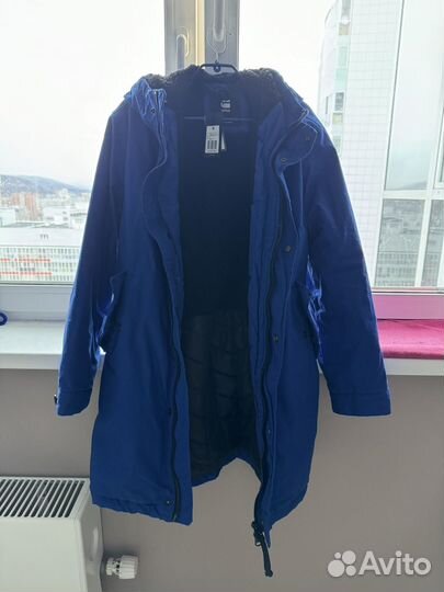 Парка g-star raw новая синяя