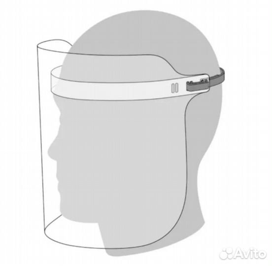 Щиток для лица для защиты слизистых оболочек глаз