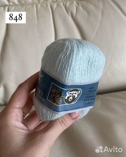 Пряжа шерсть пух норки