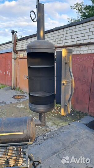 Мангал + коптильня + печь под казан