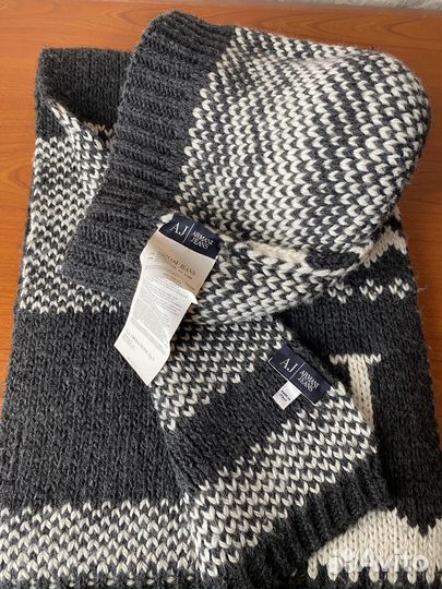 Комплект шапка и шарф Armani Jeans оригинал