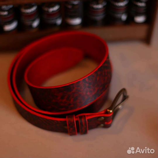 Кожаный ремень, ручная работа
