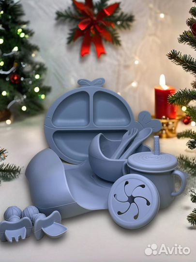 Силиконовая детская посуда