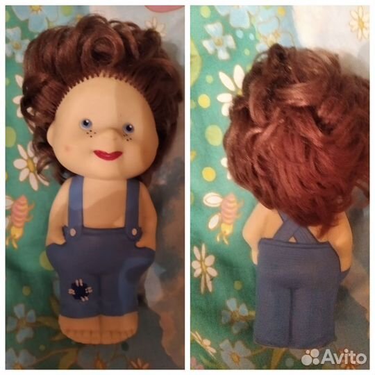 Советские резиновые игрушки, куклы современные