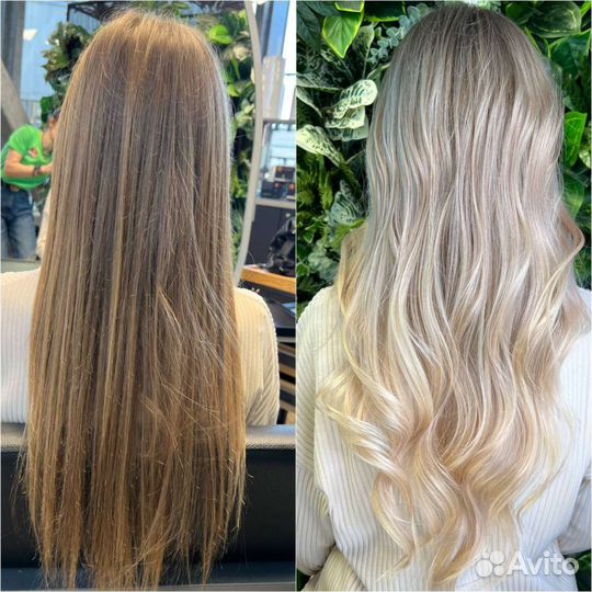 Мелирование, AirTouch, тотал блонд, реконструкция