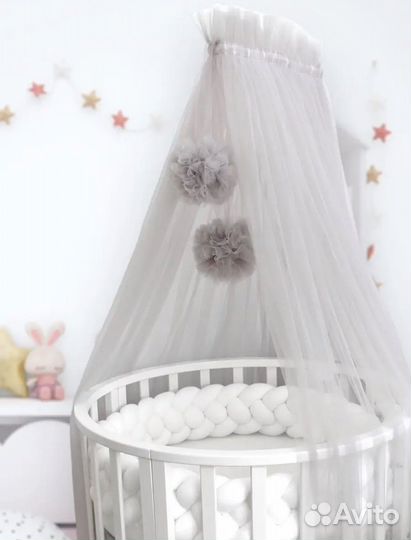 Балдахин в кроватку + держатель