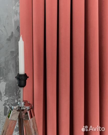 Комплект штор бархат Богема Коралл