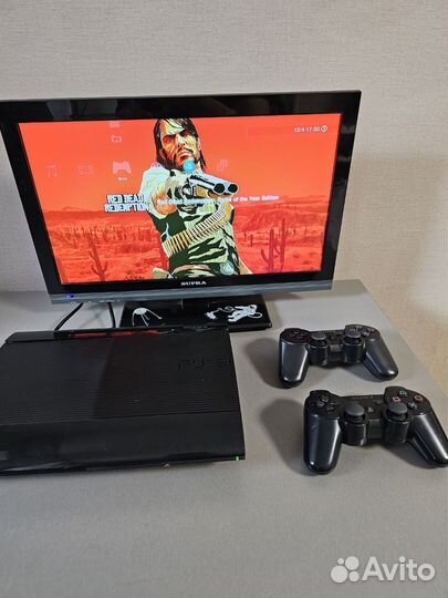 Sony Playstation 3 super slim прошитая 500гб 48игр