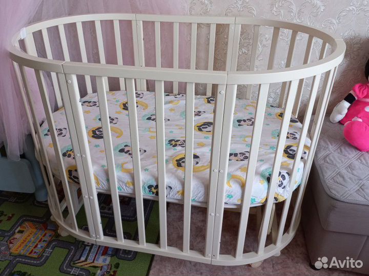 Кроватка круг/овал трансформер с маятником