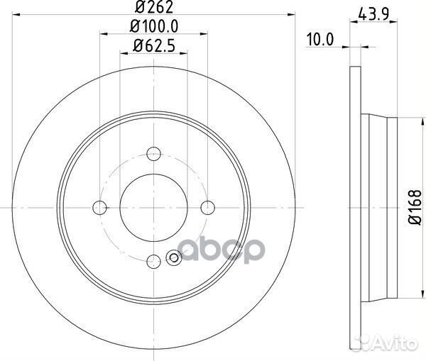 Диск тормозной зад ND6075K nisshinbo