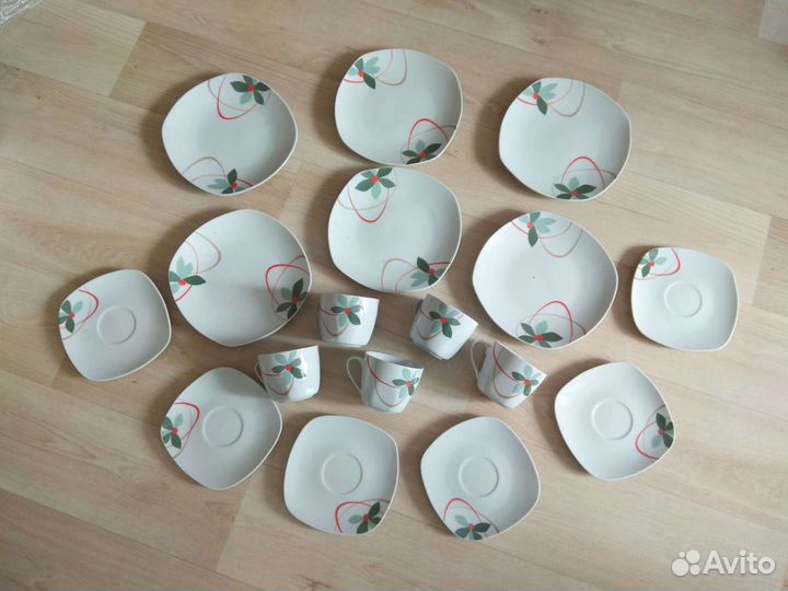 Сервиз Van Well фарфор тарелки чашки блюдца