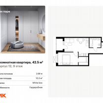 1-к. квартира, 42,5 м², 9/17 эт.