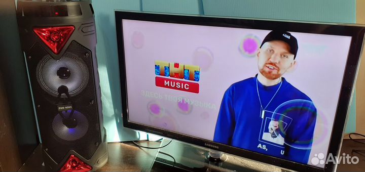 Напольная колонка пульт + караоке Блютуз система