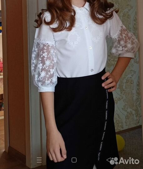 Блузка нарядная для школы, р. 146