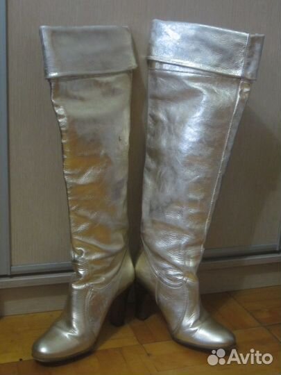 Ботфорты Натур\Кожа сапоги