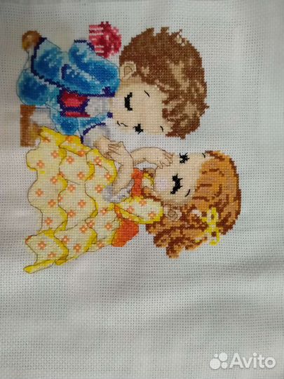 Метрика, ангелочки вышивка крестиком