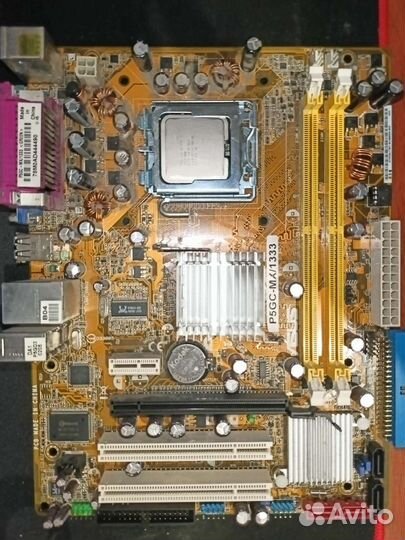 Мат. плата Asus P5GC-MX/1333 с комплектующими